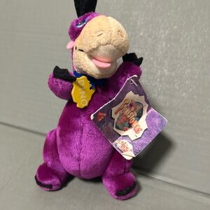 Vtg 1993 The Flintstones Dino Plush Stuffed Toy Purple Dinosaur